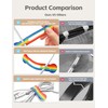 Maveek Magnetic Cable Ties Cord Organizer, 10 Pack Rainbow Silicone
