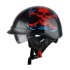 1Storm Motorcycle Half Face Helmet Mopeds Scooter Pilot with Retractable