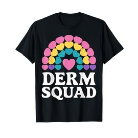 Derm Squad Colorful Heart Rainbow Dermatology Colorful T-Shirt