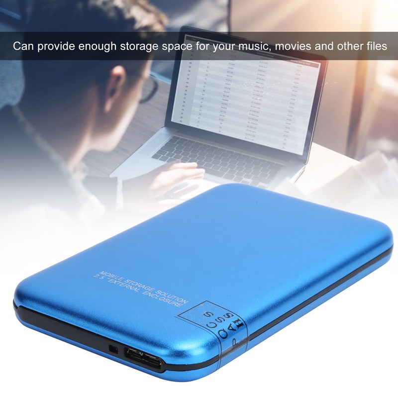 2.5in Mobile External Hard Drive Disk USB3.0 Portable HDD Blue