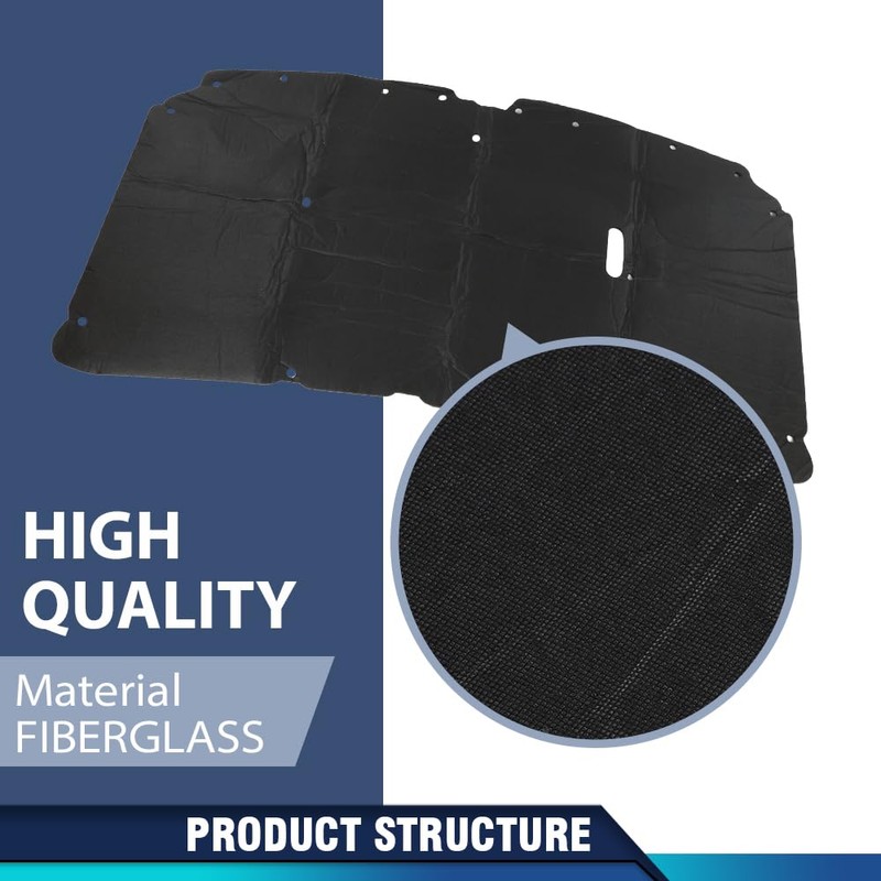 PIT66 Hood Insulation Pad Heat Shield w/ Clips Compatible with