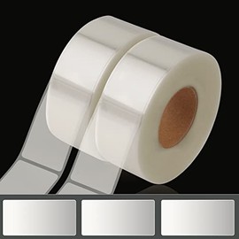 1000 Pcs Label Protectors, Clear Label Protectors Waterproof Address Labels for Protecting Barcodes, Numbers, Books, Food Labels in Laboratory, Library, Office, Supermarket (2 Roll, 3.15x1.2Inch)