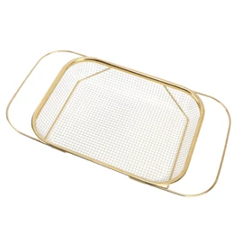 Over The Sink Colander Strainer Basket, Expandable Over The Sink Colander Stainless Steel Easy To Multifunctional for Home (Gold)