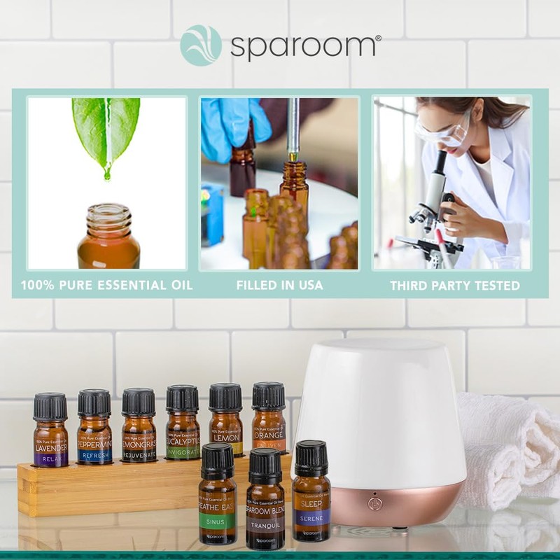 SpaRoom Aromatherapy 100% Pure Undiluted Essential Oil, Purify Tea Tree,