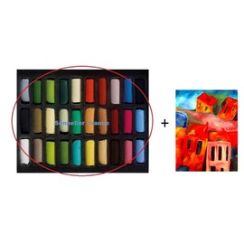 Sennelier 30 Half Pastel Pastel Cardboard Box with 30 1/2 Soft Pastels "à l'écu" - Landscape Set, Sennelier France
