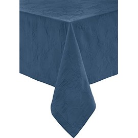 Erwin Müller Arnsberg Series Table Linen, Tablecloth with Jacquard Pattern, Blue, Size 130 x 170 cm, Robust Fabric, Easy to Iron and Durable, with High-Quality Envelope Hem (Other Colours, Sizes)