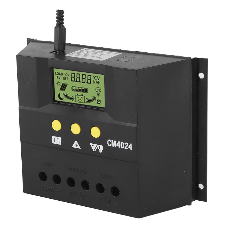 12V 24V 40A Solar Charge Discharge Controller LCD Display PWM