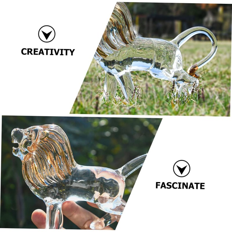 GRIRIW Lion Statue Lion Ornament for Home Decor Sturdy Crystal