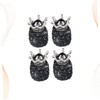 Totority 4pcs Diamond Car Tire Cap Wheel Stem Cap Shining