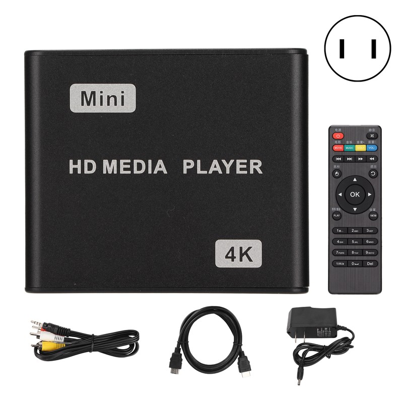 4K HD Media Player Mini Streaming Media Player with Remote