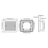 RV Side Vents 12V White Unidirectional Dustproof Strong Wind Cooling