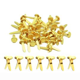 Split Pins, Metal Split Pin Craft Pins 50 Pcs Gold Pastel Brad Paper Fasteners Split Pin Mini Brads Round Brads for DIY Crafts Projects Scrapbooking Office