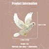 FAYZSOWSR 1PCS Sbird Keychain Charm Rhinestone Keychain Ring Peace Dove