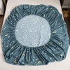 Damier Fitted Sheet, 100 x 200 cm, Blue Star Print