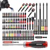 Geinxurn Impact Screwdriver Bits Set, Magnetic S2 Steel Phillips/Square/Torx/Hex 82Pieces