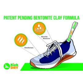 KickDry Fresh Linen Scented Shoe Dryer, Deodorizer, and Freshener - Compact, Portable Shoe Odor Eliminator, Remover, Neutralizer & Moisture Absorber for Shoes, Cleats, Boots, Gym Bag, Bathrooms & more