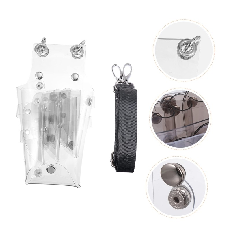 BIUDECO Salon Barber Scissors Pouch Transparent Hairdressing Scissors Bag Convenient