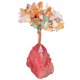 Nupuyai Edelstein Baum Dekoration Geldbaum Baum des Lebens Glücksbaum Kristallbaum für Feng Shui Wohnzimmer Deko