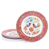 Bico Red Spring Bird Ceramic Dinner Plates Set of 4,