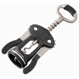 Fackelmann Corkscrew and Bottle Opener, Grey/Black, 17 x 12 x 4 cm