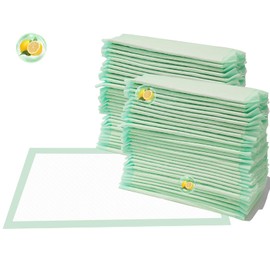 IMMCUTE Cat Pads 16.9" X 11.4", Lemon Scent, 50 Ct, Pee Pads for Cats, Thickened Super Absorbent Pee Pads, Cat Pads for Litter Box System, Cat Pad Refills, Cat Litter Pads