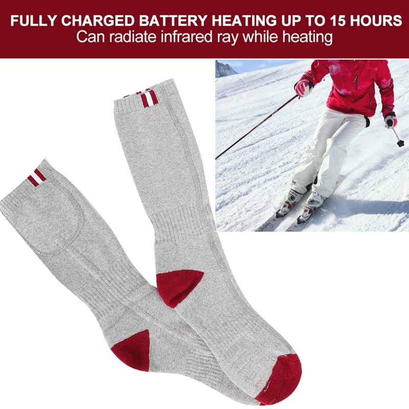 Heating Electric Rechargeable Adjustbale Temperature Winter Heated Thermal SockEU Plug