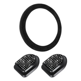 1 -Teilige Lenkradabdeckung Und 2 Teile Kleine Haken, Strasslenkradabdeckung, Elastische Lenkradabdeckung, Autozubehör.