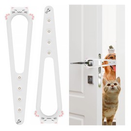 2 Pcs Cat Door Holder Latch Strap for Cat，Pet Door Latch Holder Easy to Install & Use，Cat Door Stopper Keep Dogs Out (White)