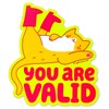 Self Love Cat Sticker "You Are Valid"