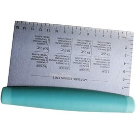 Stainless Steel Dough Bench Scraper & Chopper, Pastry Cutter for Kitchen (1 Pack, Turquoise)