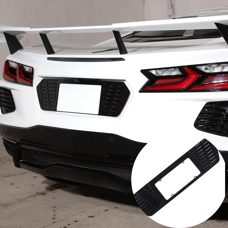 MXtech-23 Aluminum Black Alloy Rear License Plate Frame Trim Fit