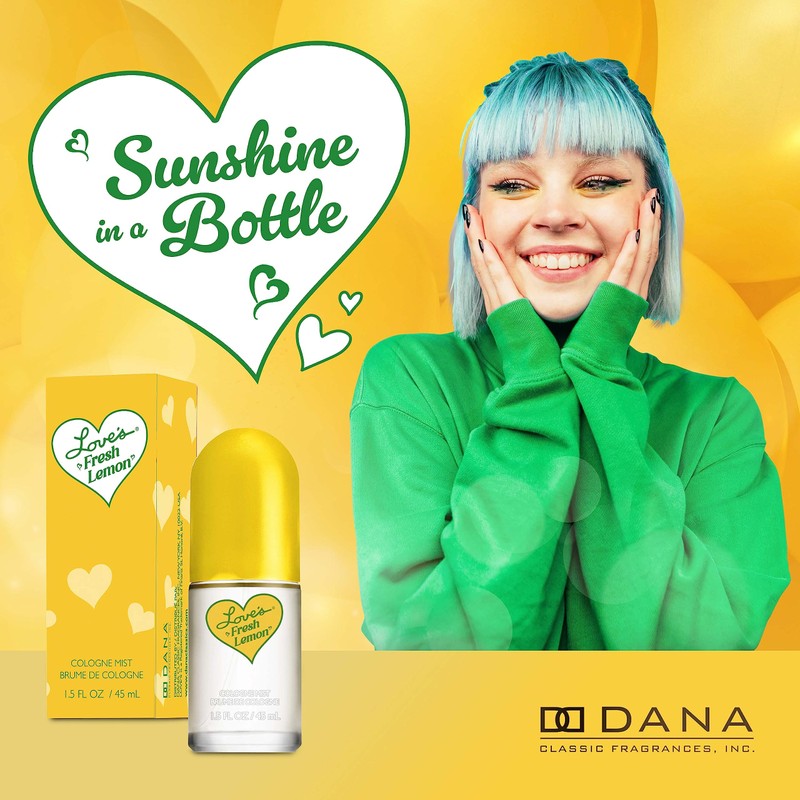 Dana Love's Fresh Lemon Cologne Mist 1.5 Fl. Oz. Invigorating