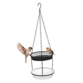 BESPORTBLE Hanging Bird Feeder Double Tray Design Capacity Crow Feeder for Outdoor Use for Garden and Balcony