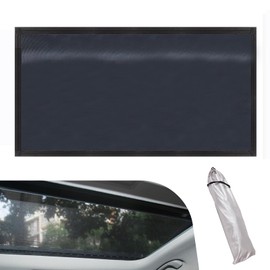 Opuwei Car Sunroof Sun Shade, Camping Accessories, Breathable Protection Mesh, Foldable Easy Installation Side Window Sun Shade (Black)