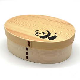 Yamaga Lacquerware Shop Kishu Magewappa Wappa Panda Bento Box, Shiraki, 23.7 fl oz (700 ml), Animal, Made in Japan, Kishu Lacquerware, Lunch Box, Goods, Panda