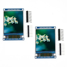 2pcs 0.96inch 1.3inch 1.44inch 1.8inch Full Color 128x160 SPI Full Color TFT LCD Display Module ST7735S 3.3V Replacement OLED Power Supply for DIY Kit (1.8 inches)