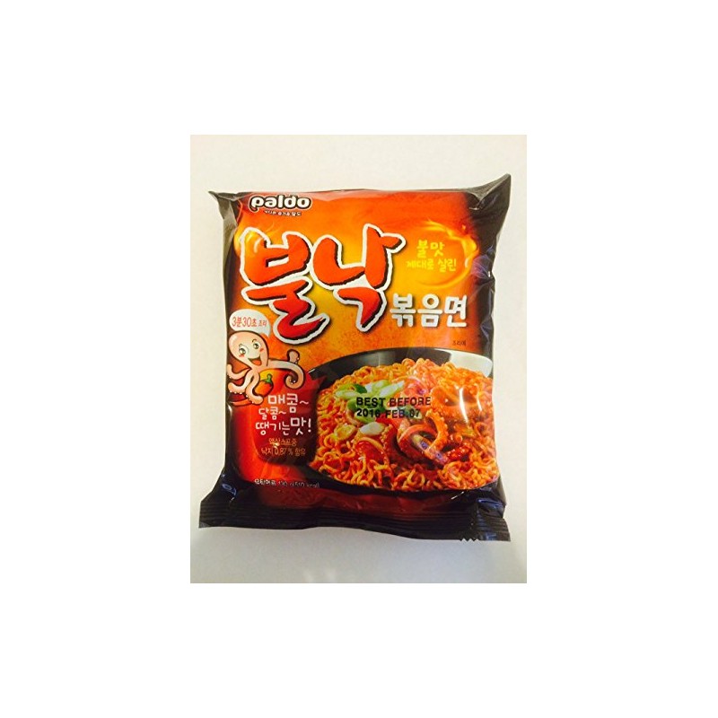 Bulnak Stir Fried Spicy Octopus Flavor Ramen, 4.58 Oz (Pack