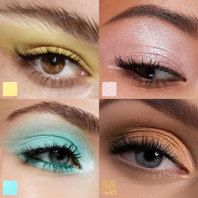 FOCALLURE Shimmer Matte Eyeshadow Palette,Smooth Mineral Eyeshadow Pigment,Easy to Create