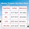 Winter Trapper Hat for Men Women 100% Real Rabbit Fur