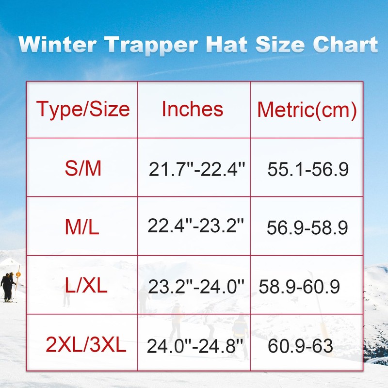 Winter Trapper Hat for Men Women 100% Real Rabbit Fur