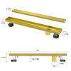 EXF Offset Linear Shower Drain 22 Inch Brushed Gold, Stainless