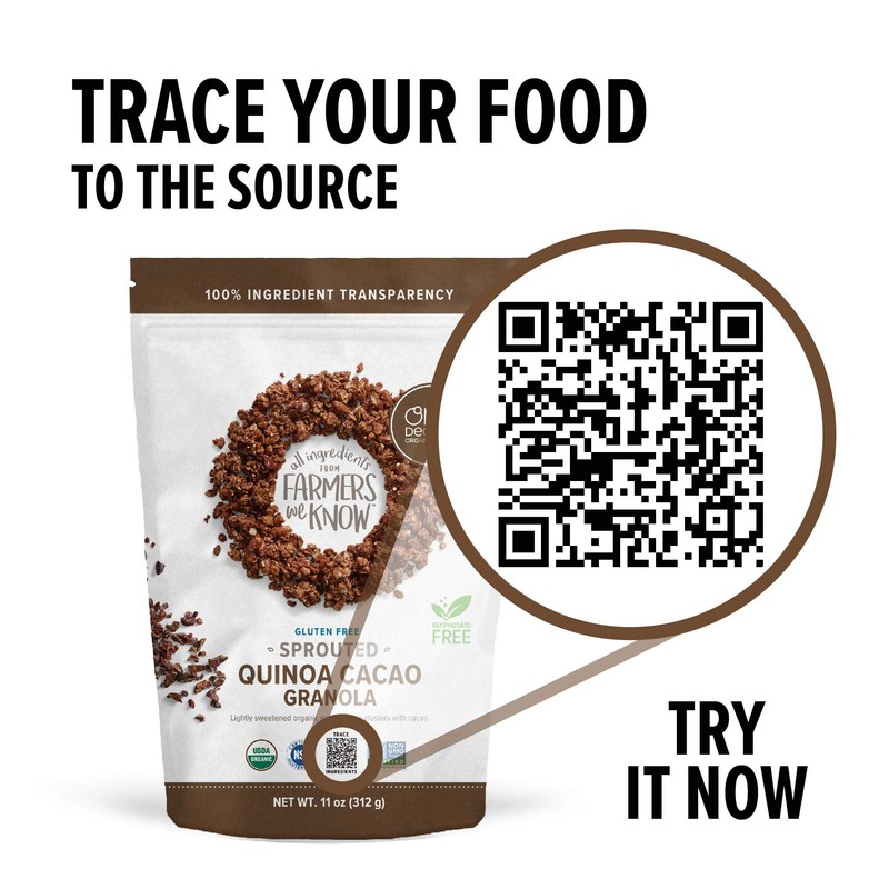 One Degree Organic Foods Sprouted Oat Quinoa Cacao Gluten Free