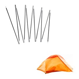 Tentilt Tent Poles Replacement 8.5mm/0.33", Pre-Assembled Black Aluminum Tent Poles 14.7ft, 7001 T6 Heated Tent Rod 1 Pole Pack