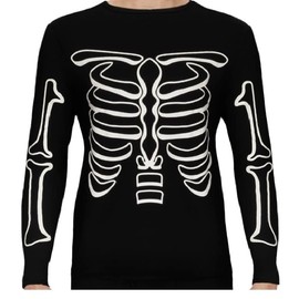 Rocky Men's Thermal Base Layer Top (Long John Underwear Shirt) Insulated for Outdoor Ski Warmth/Extreme Cold Pajamass (Skeleton - Large)