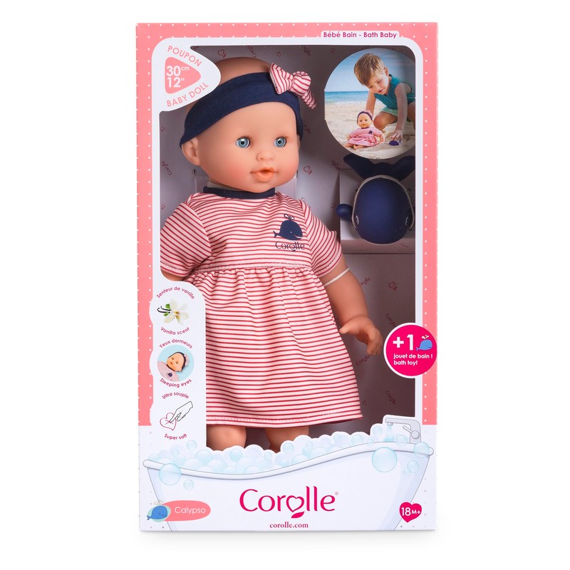 Corolle - My First Calypso Baby Doll with Bath Toy,