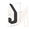 Marcellis Premium Hooks, Matt Black, 5 x Industrial Hooks (80
