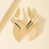 Chunky Geometric Twisted Statement Earrings for Women, Exaggerated 14K Gold