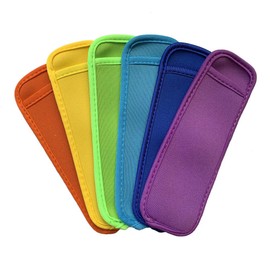 Popsicle Holder Bags Popsicle Sleeves Ice Pop Sleeves Reusable Ice Freezer Protective Cover (6 Pack)