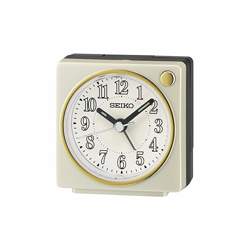 Seiko Fuji II Bedroom Alarm Clock, Pearl White
