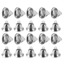 Eowpower 20Pack 38mm/1.5" Silver Jingle Bells, Craft Bell for Dog Doorbell Training, Housebreaking, Making Wind Chimes,Christmas Bell
